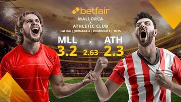 RCD Mallorca vs. Athletic Club: horario, TV, estadísticas, clasificación y pronósticos
