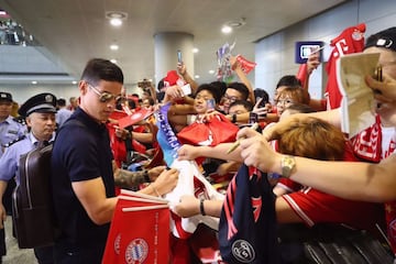 James ya está en China para enfrentar al Arsenal, Milan, Inter y Chelsea