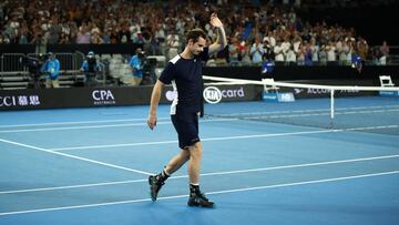 Andy Murray se despide del p&uacute;blico en el Open de Australia.
