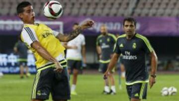 James vuelve a entrenarse y Benzema y Modric, al margen