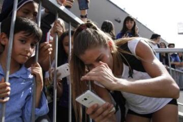 Isidora Jiménez compartió con el público tras la competencia.