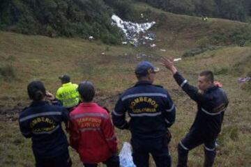 Operaciones de rescate del accidente aéreo del vuelo que transportaba al Chapecoense.