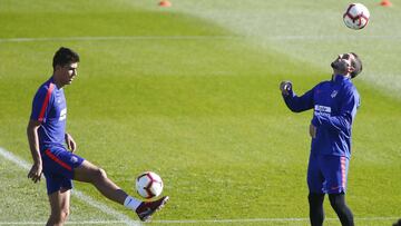 Rodrigo y Koke, en un entrenamiento del Atl&eacute;tico.