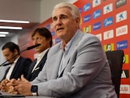 Cordón, en la presentación de Almeyda.