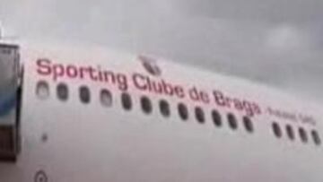El Barcelona viajó en el avión del Sporting de Braga