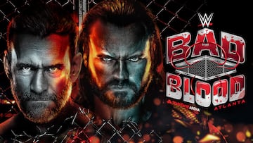 Este es el póster oficial de Bad Blood sobre la lucha en jaula.