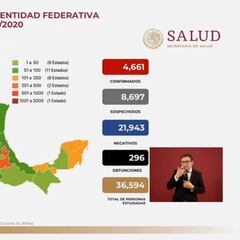 Mapa y casos de coronavirus en México por estados hoy 13 de abril