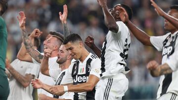 Los jugadores de la Juventus celebran un nuevo triunfo.