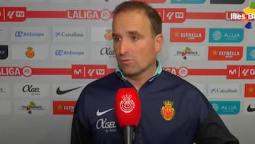 Jagoba Arrasate, entrenador del RCD Mallorca tras empatar 1-1 ante Osasuna en Son Moix.