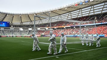 Máxima protección en los estadios de fútbol chinos