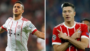 Thiago, al saber que Lewandowski le dio 5 puntos