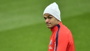 Ben Arfa durante un entrenamiento con el PSG.