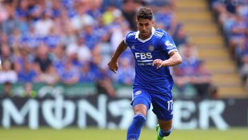 LEICESTER, ENGLAND - AUGUST 20:  Ayoze Perez of Leicester City during the Premier League match between Leicester City and Southampton FC at The King Power Stadium on August 20, 2022 in Leicester, United Kingdom. (Photo by Marc Atkins/Getty Images)