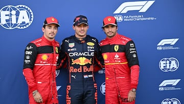 Leclerc, Verstappen y Sainz, en Austria.