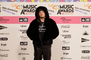 Saiko, posando en el photocall de Los40 Music Awards.