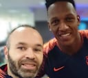 El mensaje de agradecimiento de Yerry Mina hacia Iniesta