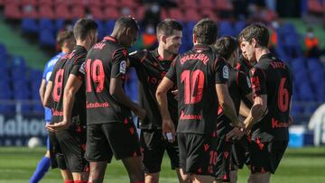 Alexander Isak of Real Sociedad celebrates a goal during La Liga football match played between Getafe CF and Real Sociedad at Coliseum Alfonso Perez on February 14, 2021 in Getafe, Madrid, Spain.
AFP7
14/02/2021 ONLY FOR USE IN SPAIN