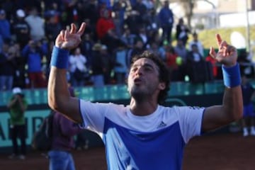 Tenis, Chile v Colombia, Copa Davis 2016.
         , durante el partido de dobles entre Chile ante Colombia por la segunda ronda del Grupo I Americano de Copa Davis.
Iquique, Chile
17/07/2016.
Alex DÃ­az DÃ­az/Photosport