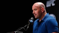 Dana White durante una conferencia de prensa.