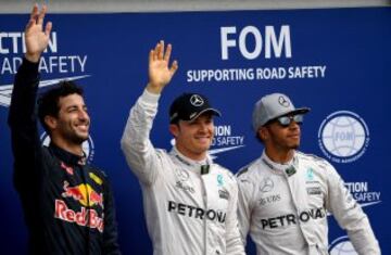 Rosberg saldrá primero seguido por Hamilton y Ricciardo.