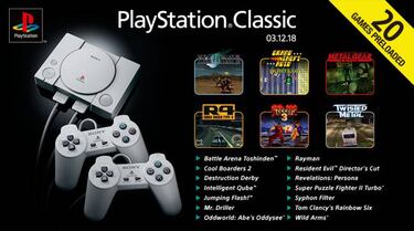 Confirmados los 20 juegos que tendrá la PlayStation Classic Mini, ¿dónde está Gran Turismo?