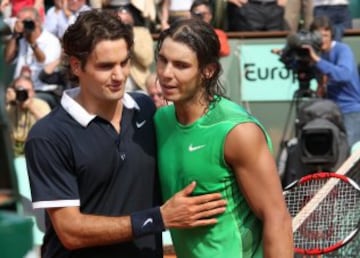 Rafa Nadal en Roland Garros de 2008, ganó a Roger Federer por 6-1, 6-3, 6-0.