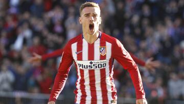 Griezmann celebra su gol contra el Rayo.