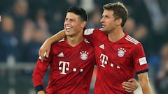 James y M&uuml;ller, jugadores del Bayern M&uacute;nich