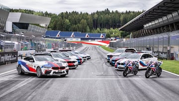 La flota hist&oacute;rica de seguridad de BMW en MotoGP.