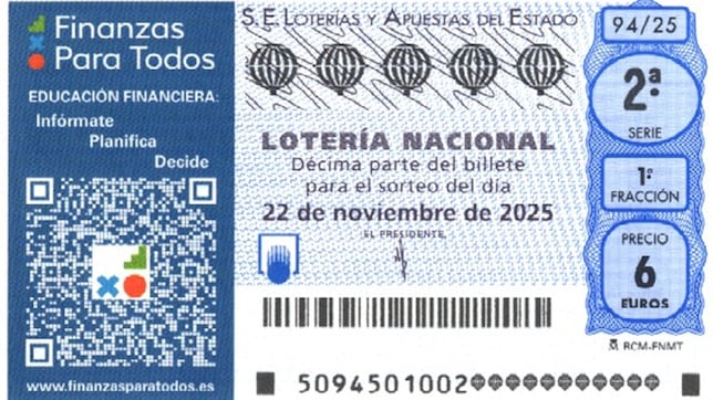 Lotería Nacional: comprobar los resultados del sorteo de hoy, sábado 22 de noviembre