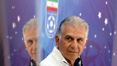 Soccer Football - FIFA World Cup Qatar 2022 - Iran press conference - Al Rayyan Sports Club Training, Al Rayyan, Qatar - November 15, 2022  Iran coach Carlos Queiroz during the press conference REUTERS/Suhaib Salem