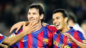 <b>FELICIDAD. </b>Pedro y Messi hacen una pareja perfecta en este Barça de Guardiola.