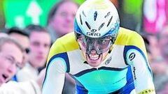 Evans gana a Contador y Valverde en la crono