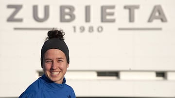 Itxaso Uriarte, jugadora de la Real Sociedad Femenina. 