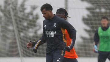 Rodrygo y Camavinga, en Valdebebas.