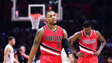 Damien Lillard se lamenta tras caer entre los Clippers