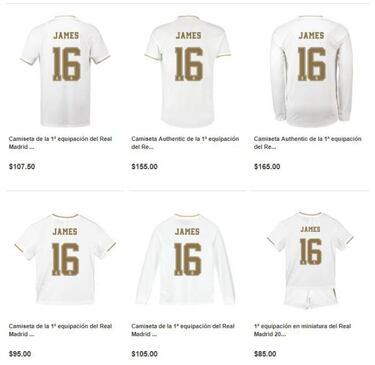 Real Madrid pone a la venta la camiseta James Rodríguez