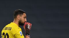 Gianluigi Donnarumma, portero del AC Milan, durante un partido.