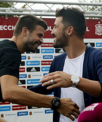 Piqué and David Villa.