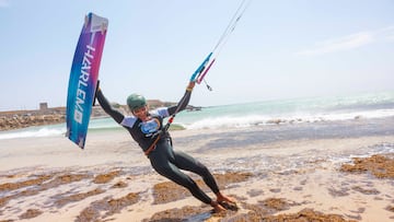 Lorenzo Casati performs during Red Bull King of the air qualifier in Tarifa, Spain, on 16/06/2025.