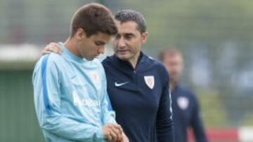 Valverde, en su despedida con Galarreta