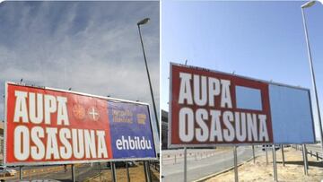 Una valla de Bildu siembra la discordia y la Junta la tapa