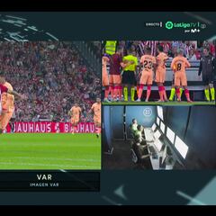 El VAR anula el gol de Morata: “Toca con la rodilla a Yeray...”