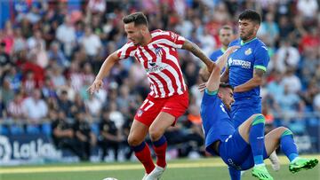 Saúl, en el partido liguero frente al Getafe.