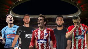 Sa&uacute;l, Oblak, Griezmann, Lemar y Koke. 