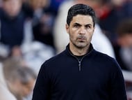 LONDON (United Kingdom), 15/04/2026.- Arsenal's head coach Mikel Arteta looks on during the UEFA Champions League quarter-finals, 2nd leg match between Arsenal and Sporting Clube de Portugal in London, Britain, 15 April 2026. (Liga de Campeones, Reino Unido, Londres) EFE/EPA/TOLGA AKMEN