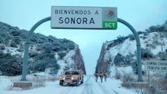 Frente Frío 33: ¿En qué municipios de Sonora suspendieron clases por la caída de nieve?