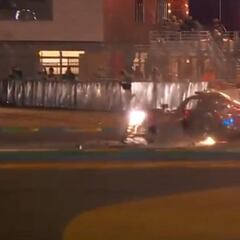 Tremendo golpe de Conway con el Toyota 7 contra un LMP2