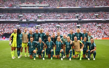 El equipo de Alemania antes del inicio del encuentro. 