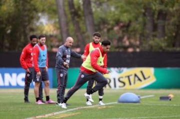 José Rojas, Johnny Herrera, Marco Medel, Juan Cornejo, Jean Beausejour y Paulo Garcés son los jugadores que iniciaron la preparación a la Copa América.